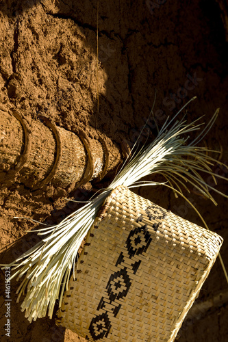 Obraz na plátně South american jungle grass basketry, wicker, rush, papyrus