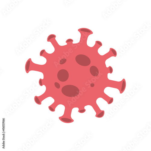 Coronavirus COVID 19 isolated on white. Illustration