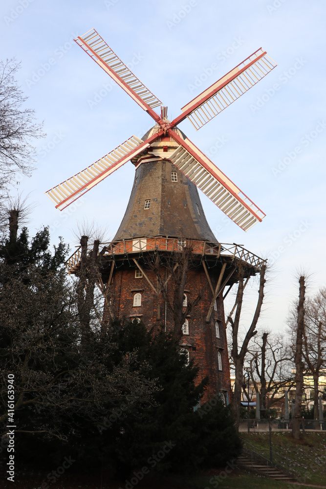Windmühle, Bremen, Herdentorsmühle, Mühle, Herdentor, Sehenswürdigkeit, Windkraft