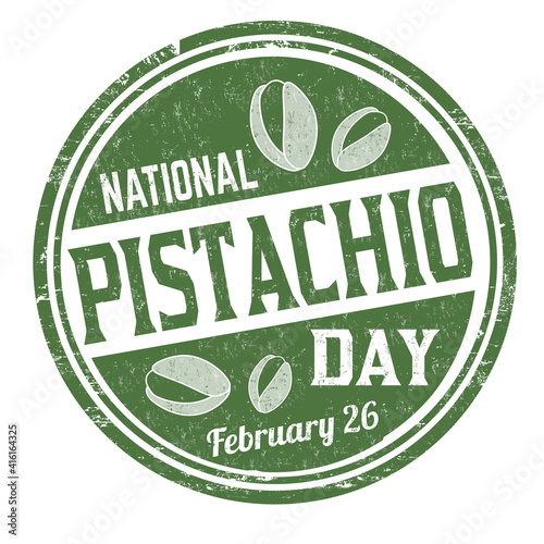 National pistachio day grunge rubber stamp