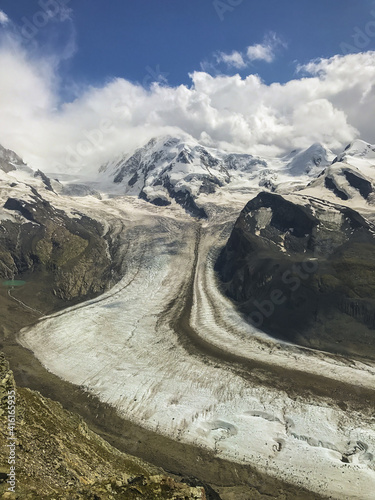 Gorner Glacier and Monte Rosa massif