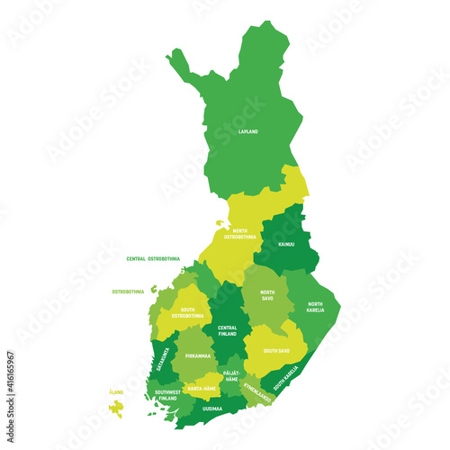 Finland - map of regions photo