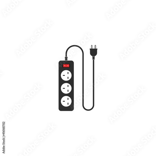 extension cord simple vector icon illustration