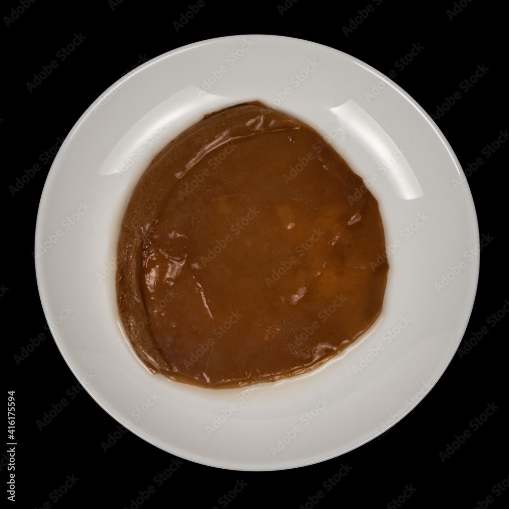 Fermented kombucha on a plate Fermented kombucha on a plate