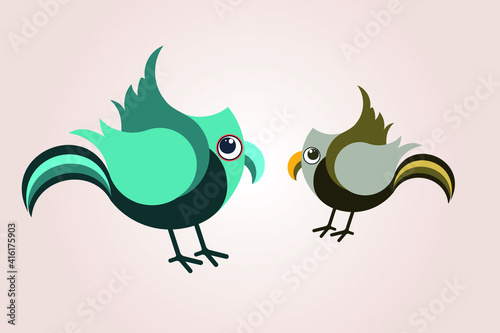 Logo d'oiseaux et symboles de paix