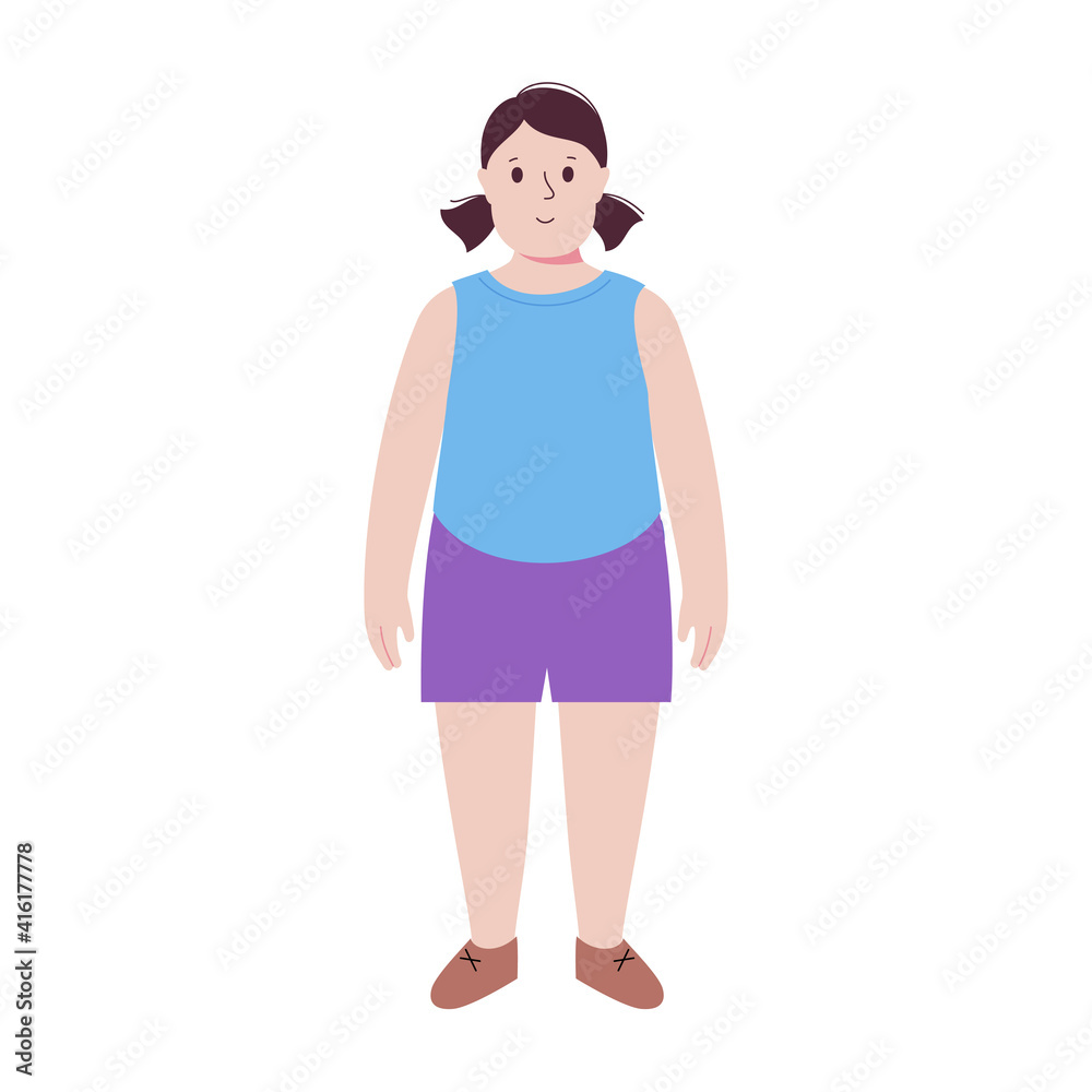 Obese girl concept Obese girl concept