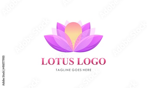 Fototapeta Naklejka Na Ścianę i Meble -  Lotus flower logo design template