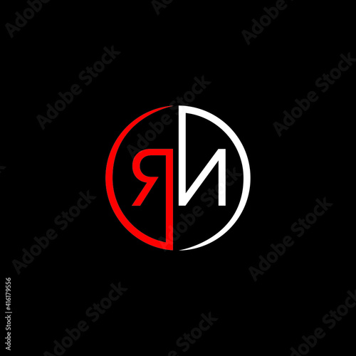 rn logo design vector icon symbol luxury modern photo