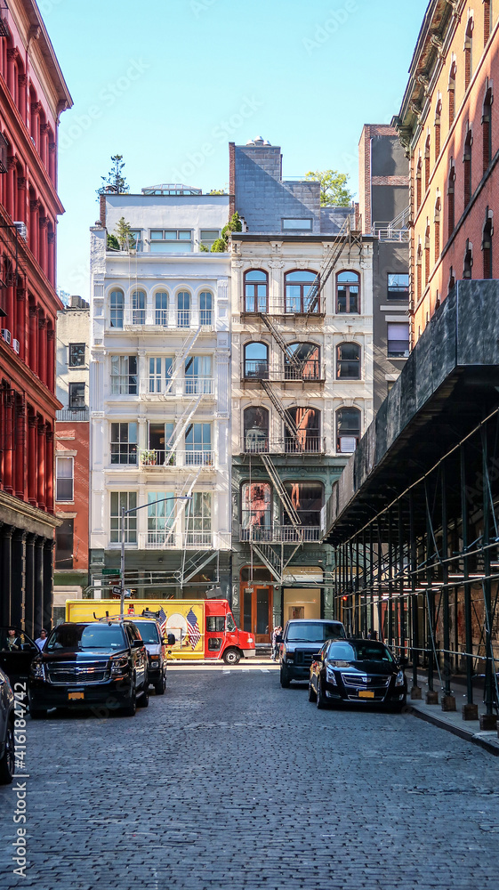 Street view in Soho Manhattan New York