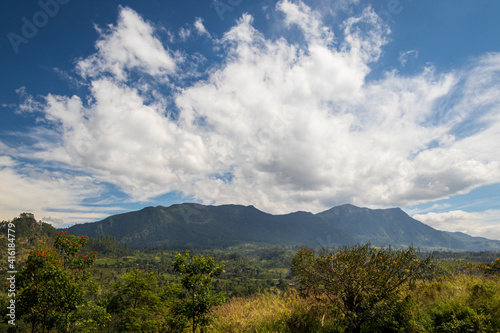 clouds over the mountains in Sri Lanka