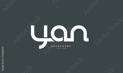 Alphabet letters Initials Monogram logo YAN, YA, AN photo