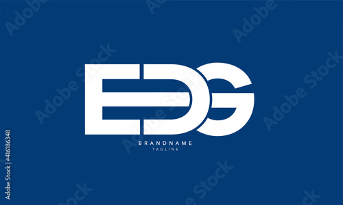 Alphabet letters Initials Monogram logo EDG, ED, DG