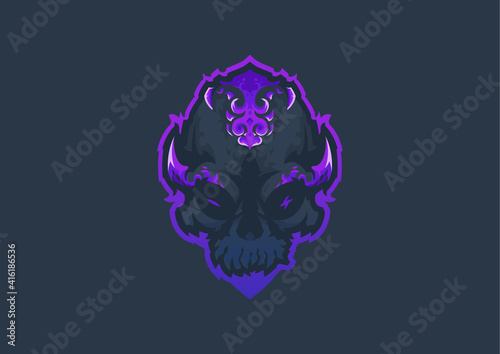 The Void Skull Mascot Logo