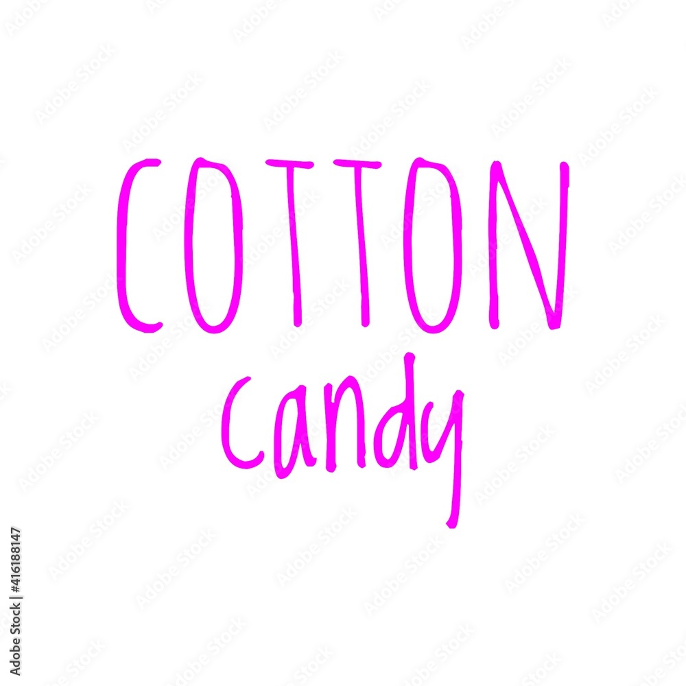''Cotton candy'' Lettering