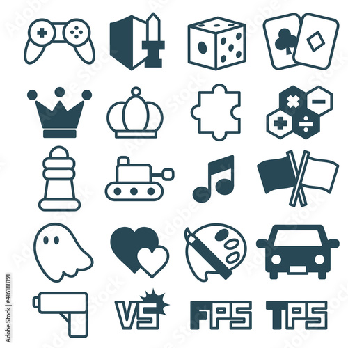 ゲームジャンルアイコンセット