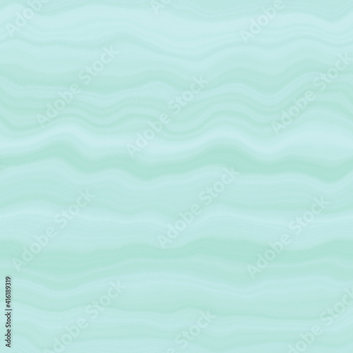  Soft aegean sea green blur stripe texture background. Seamless liquid flow watercolor stripe effect. Wavy wet wash variegated fluid blend pattern for water turquoise sea, ocean, nautical backdrop.