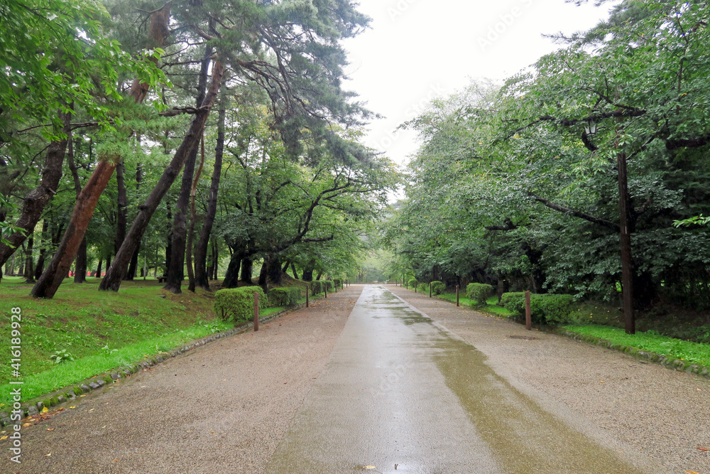 Obraz premium 弘前城の通路