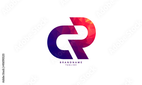 Alphabet letters Initials Monogram logo CR, RC, C and R