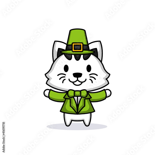 Cute cat with St. Patrick's Day costume