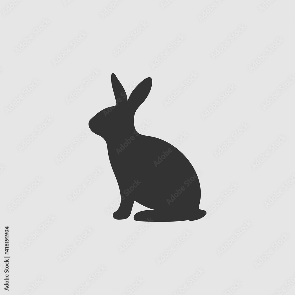 Vector Simple Isolated Bunny Rabbit Icon Vector Simple Isolated Bunny Rabbit Icon