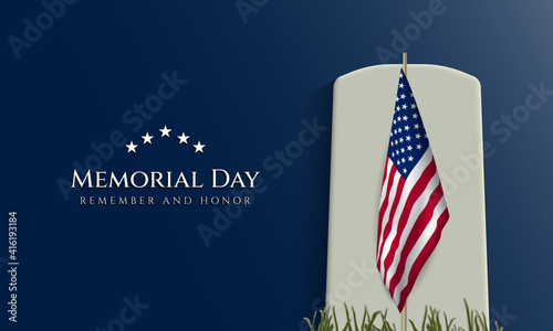Memorial Day Background Design. Vector Illustration.