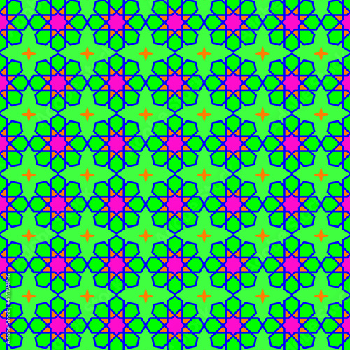 Islamic pattern of a mosaic in Moroccan style background	