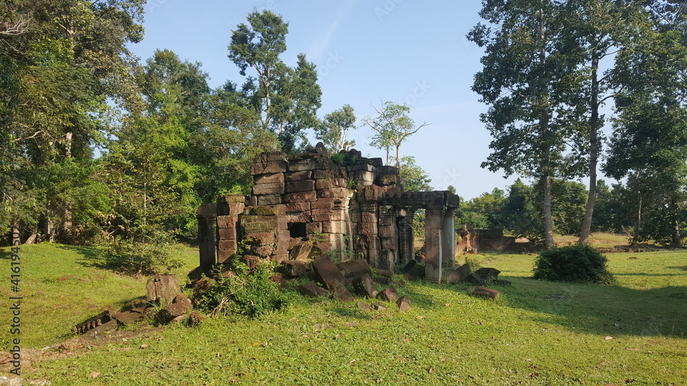 Cambodia. Banteay Prei temple is a 12th century temple built by King Jayavarman VII in the late 12th century. It was originally built as a Buddhist temple. Angkor period. Siem Reap province. Cambodia. Banteay Prei temple is a 12th century temple built by King Jayavarman VII in the late 12th century. It was originally built as a Buddhist temple. Angkor period. Siem Reap province.