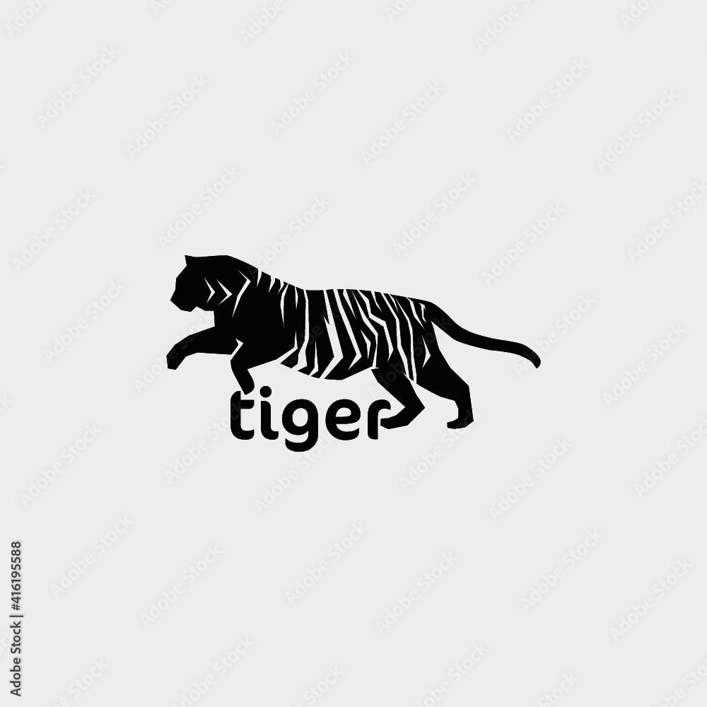 Obraz premium Lion and Tiger logo design