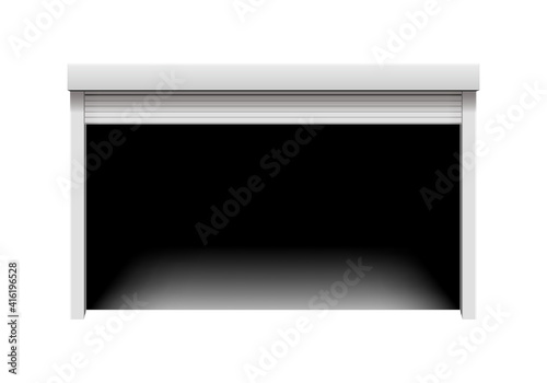 Roller shutter door vector illustration ( opened)