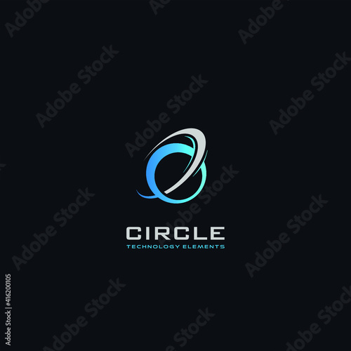 Abstract Planet Logo Design, Space Vector Circle Icon Graphic Element