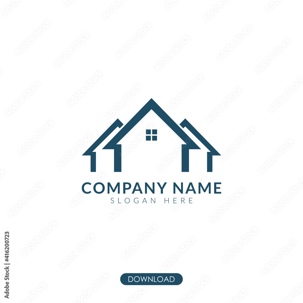 awesome real estate concept logo. isolated background