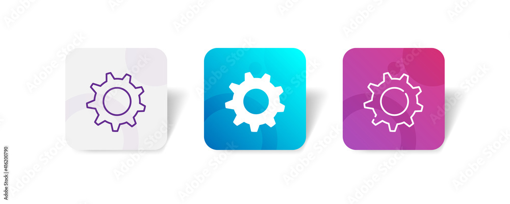 cogswheel pixel perfect icon set bundle in line, solid, glyph, 3d gradient style cogswheel pixel perfect icon set bundle in line, solid, glyph, 3d gradient style