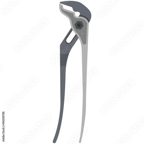 Water pump pliers vector icon isolated on white