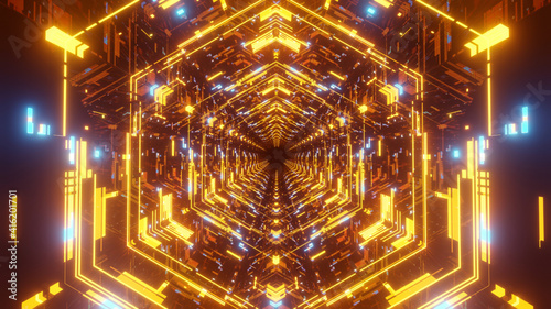 sci fi abstract tunnel 