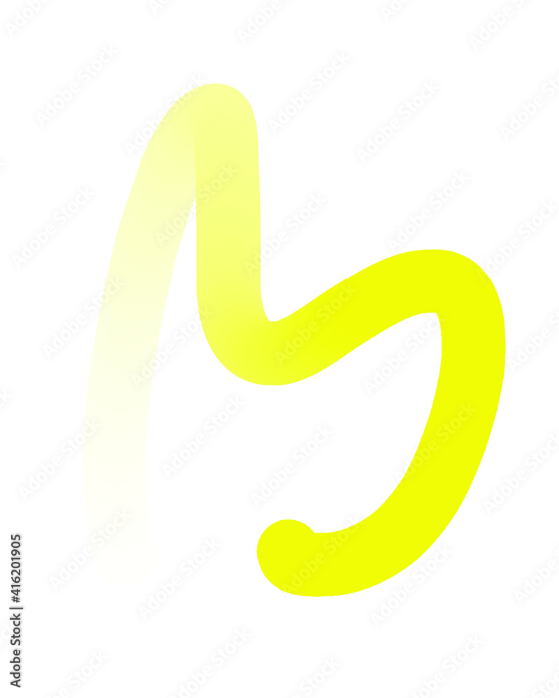Yellow Hand-Drawn Line - Wavy Gradient With Transparent Background Yellow Hand-Drawn Line - Wavy Gradient With Transparent Background