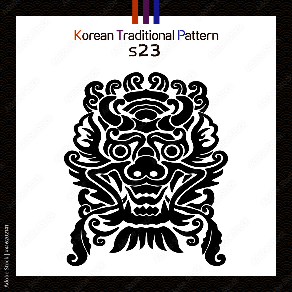 Obraz premium 한국의 독특하고 개성있는 전통문양