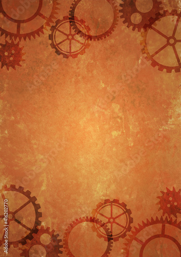 background of vintage texture with gears