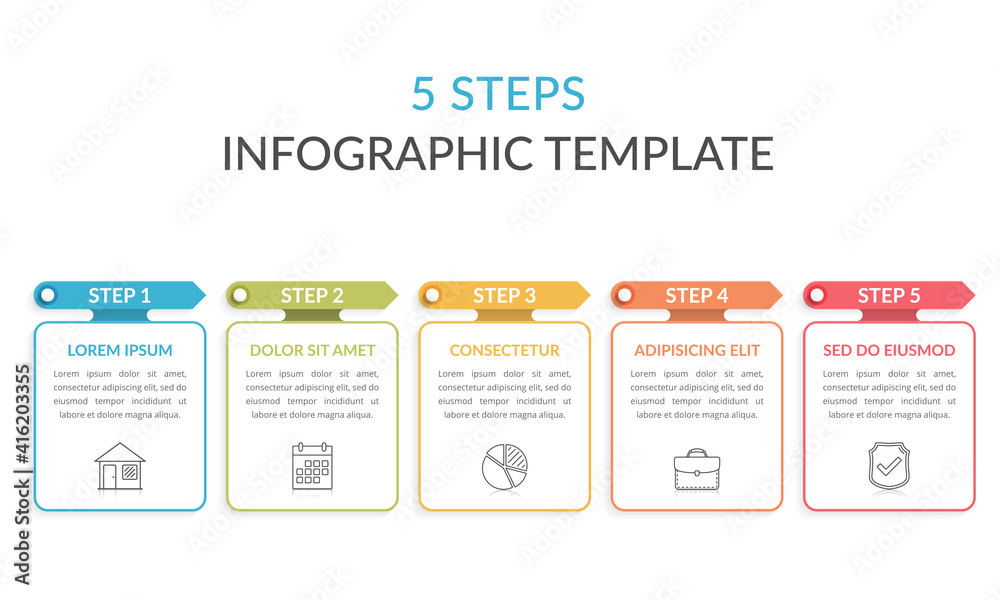 5 Steps - Infographic Template