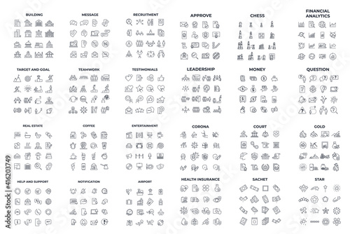 384 icon pack symbol template for graphic and web design collection logo vector illustration
