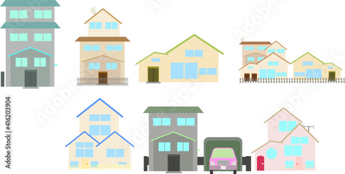 シンプルな一般住宅セット