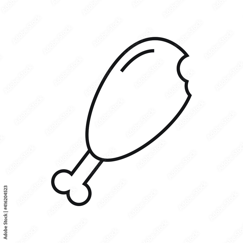 Chicken leg icon design. vector illustration Chicken leg icon design. vector illustration