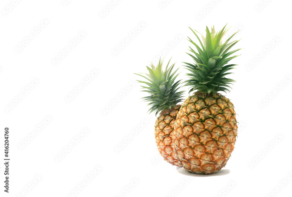Ripe pineapple isolated on a white background Ripe pineapple isolated on a white background
