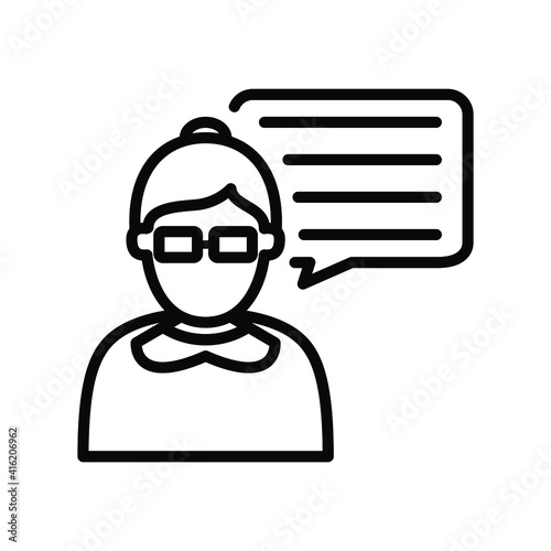 Newsreader icon vector graphic illustration