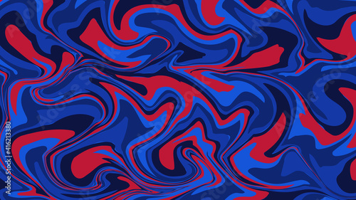 Abstract liquid marble background. Marbled blue and golden abstract background. Liquid marble pattern.