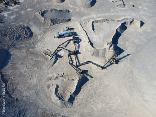 Photography Aerial view of a quarry