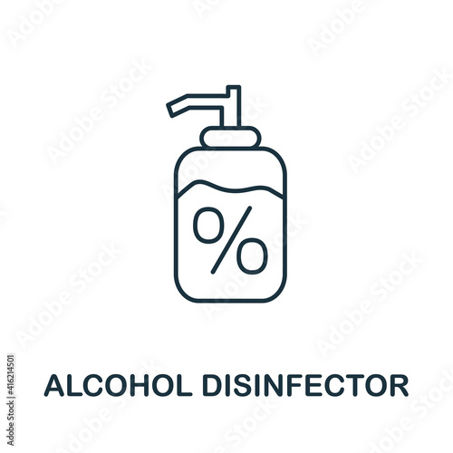 Alcohol Disinfector icon. Simple element from personal hygiene collection. Creative Alcohol Disinfector icon for web design, templates, infographics and more