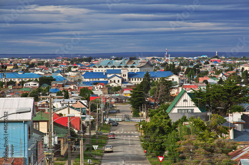 The street in Punta Arenas, Patagonia, Chile