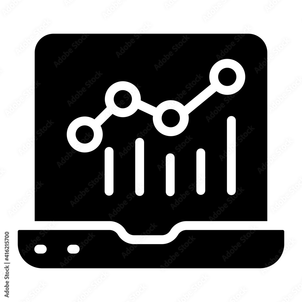 Solid design vector of web analytics icon Solid design vector of web analytics icon