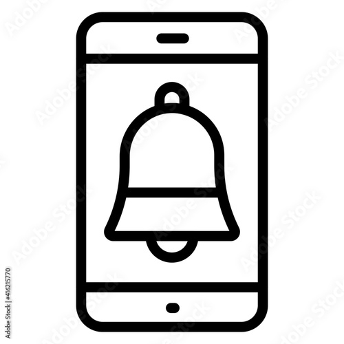 Trendy vector design of mobile alarm