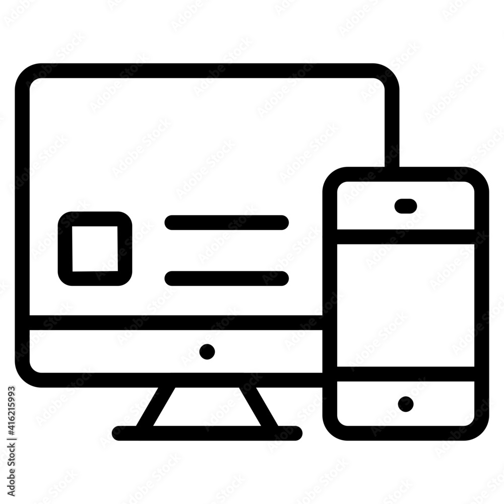 Trendy vector design of responsive design Trendy vector design of responsive design